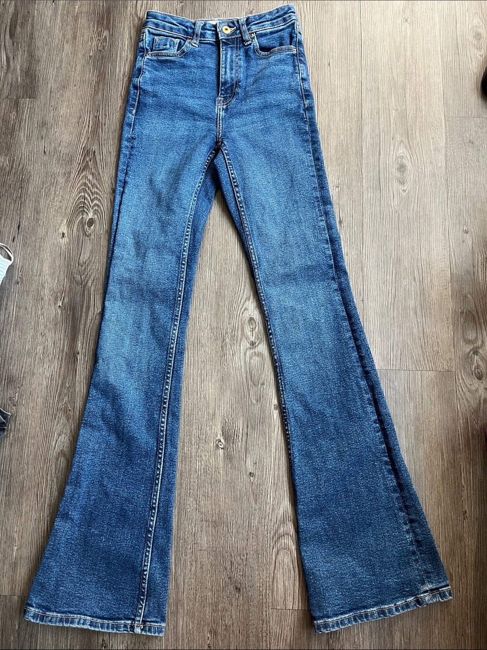 ZARA Mid-Blue Flare Jeans
